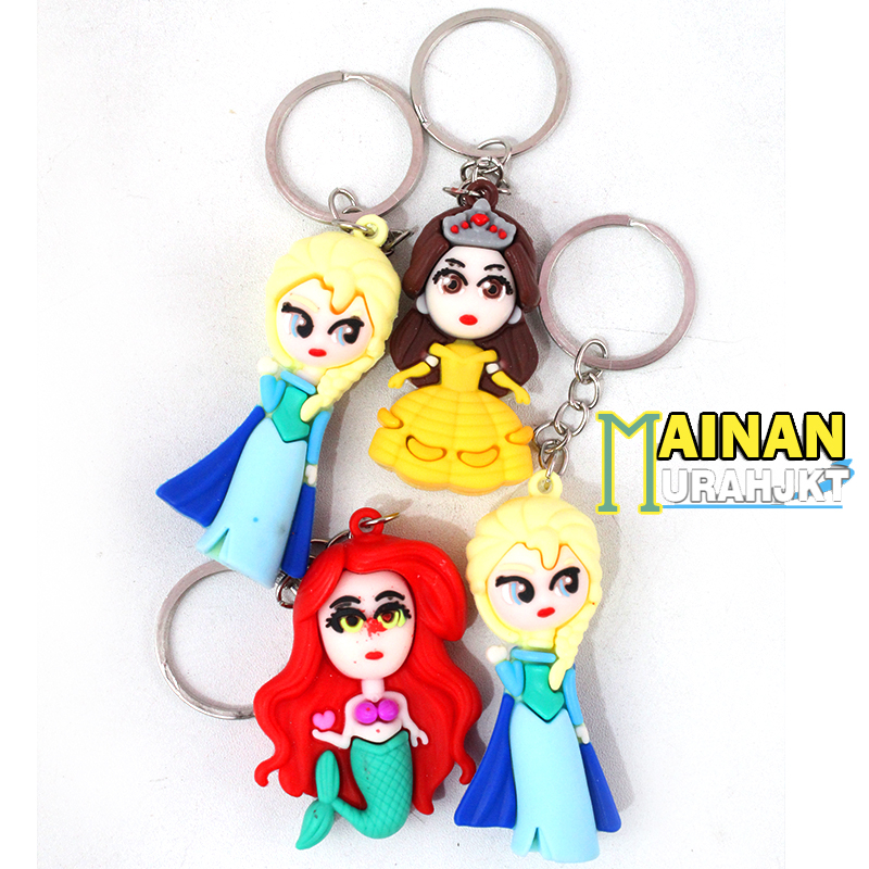 GROSIR ACC GANTUNGAN KUNCI KARAKTER PRINCESS ISI 4 GANTUNGAN UNIK GANTUNGAN TAS SEKOLAH ANAK PEREMPU