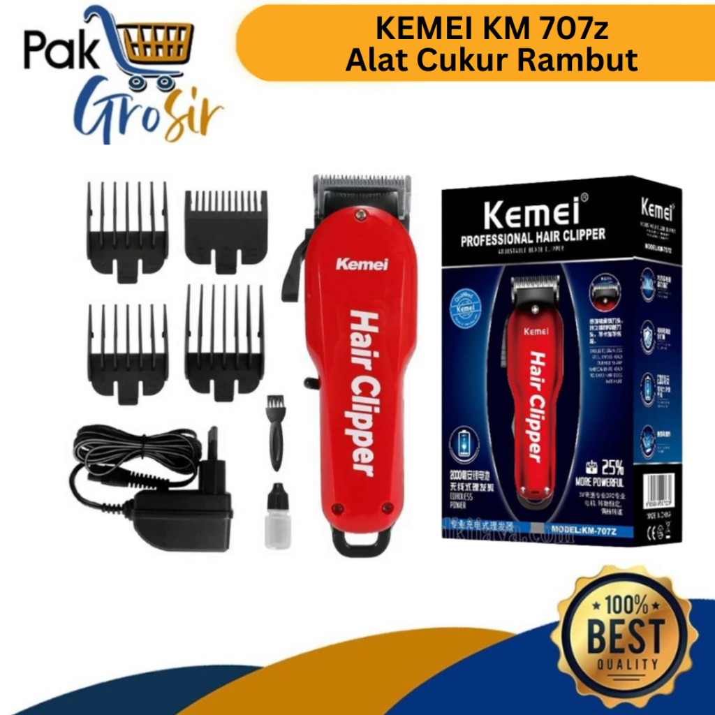 Kemei 707z Mesin Alat Potong Cukur Rambut Listrik Elektrik KM 707Z Electric Hair Clipper Cordless Ba