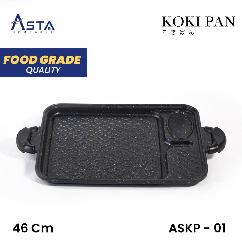 Grill Pan Pemanggang - Panggangan BBQ Sosis Serbaguna Koki Pan Square ori