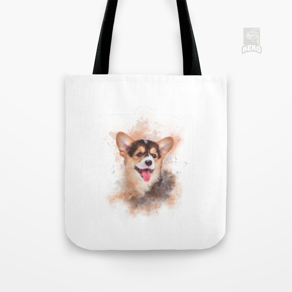 Husky Puppy Tote Bag Kanvas