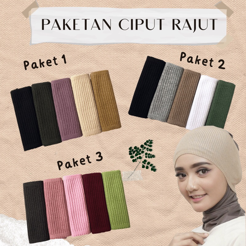 CIPUT RAJUT INNER HIJAB PAKETAN HARGA GROSIR PREMIUM BENANG ANNISA