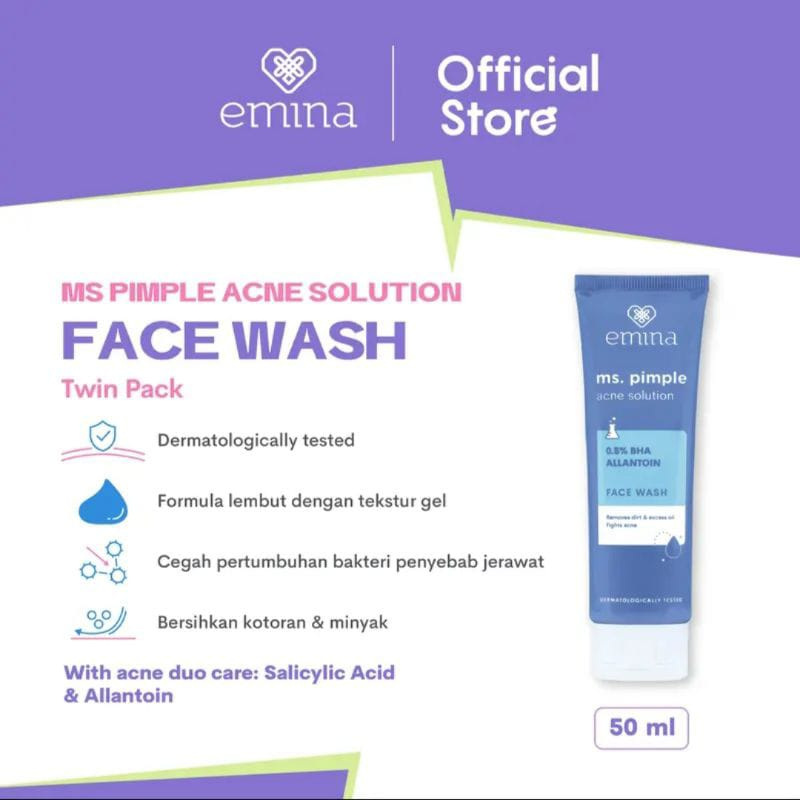 Emina Ms Pimple Acne Solution Face Wash