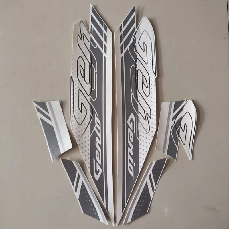 Stiker Striping Motor GENIO 2021 PUTIH Sticker Lis Body Standar