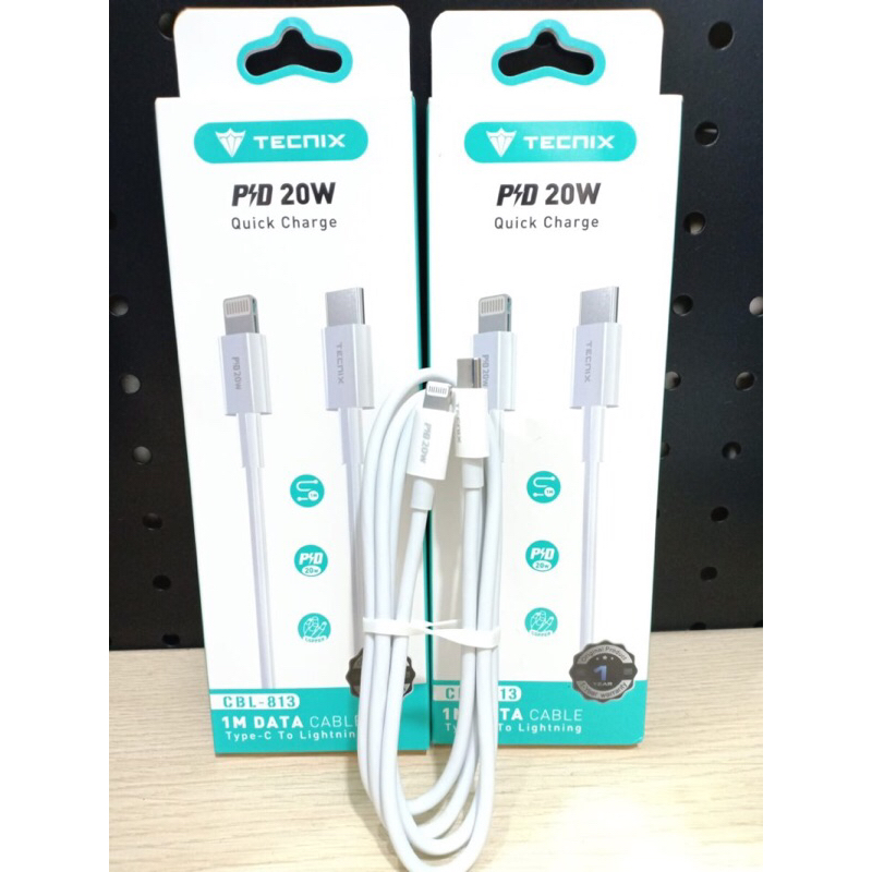 Kabel Data Type C to Lightning Tecnix CBL-813 Quick Charge 20W