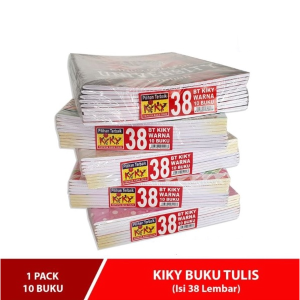 

BUKU TULIS KIKY ISI 10 BUKU / BUKU TULIS SEKOLAH OKEY 38 LEMBAR