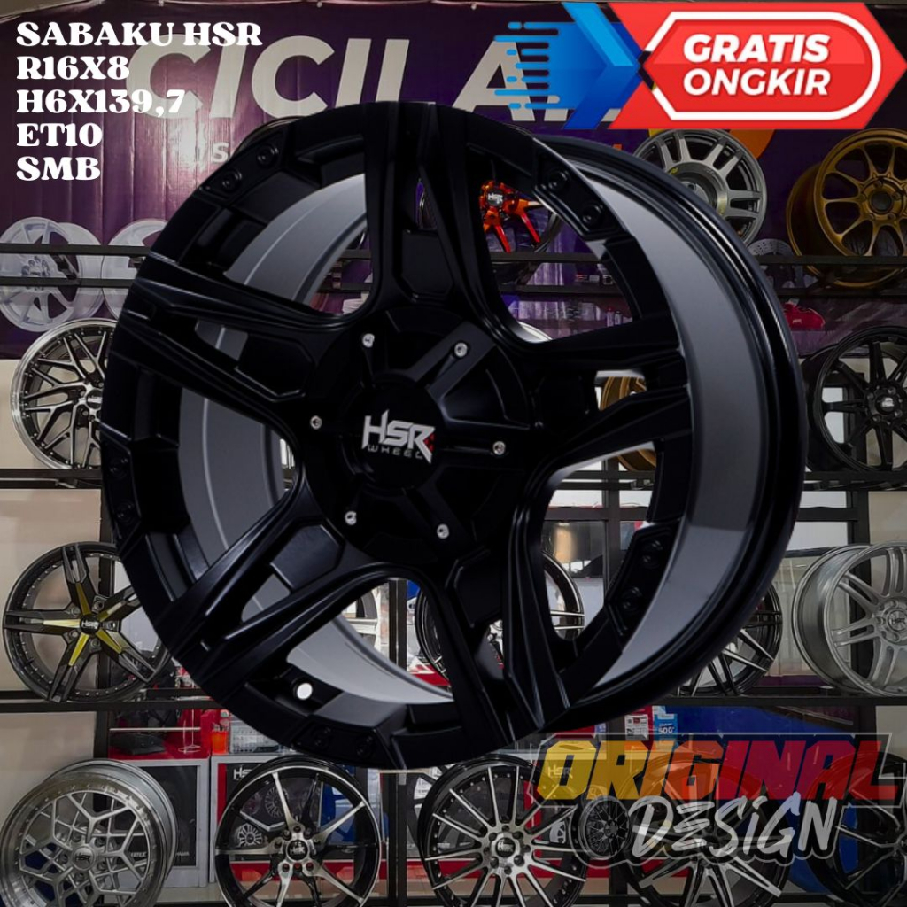 Velg Mobil Hilux DC , Dmax , Triton , Ranger , HSR SABAKU Ring 16 R16