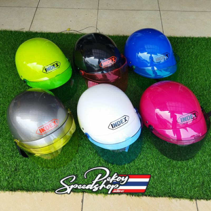 Helm Index pretty lady visor warna original. Made in index thailand product Harga  Termurah pekoy 28