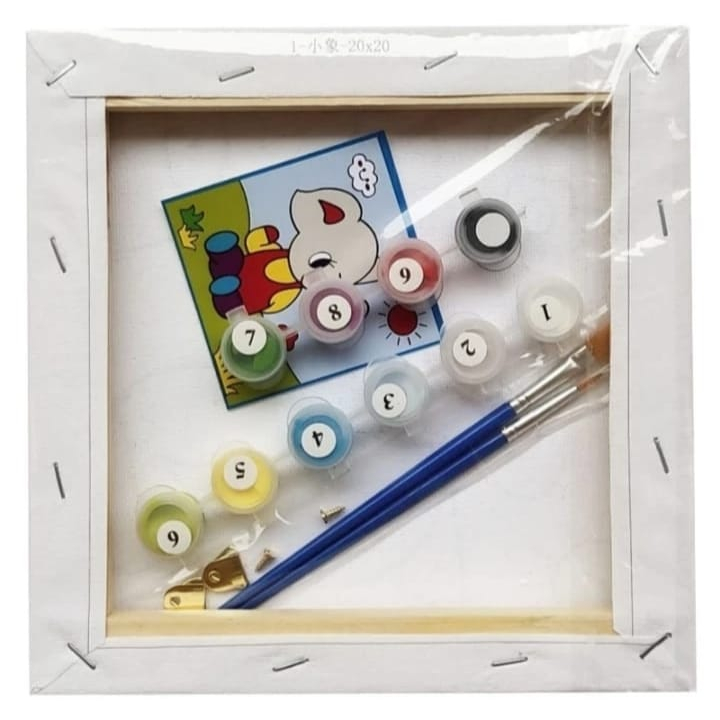 

[Whispers] Canvas set 30x30 / Kanvas set mewarnai anak / Canvas set alat lukis size 30x30