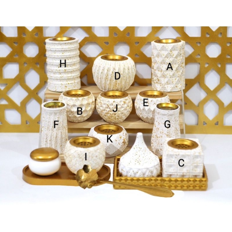 set mabkhara white gold