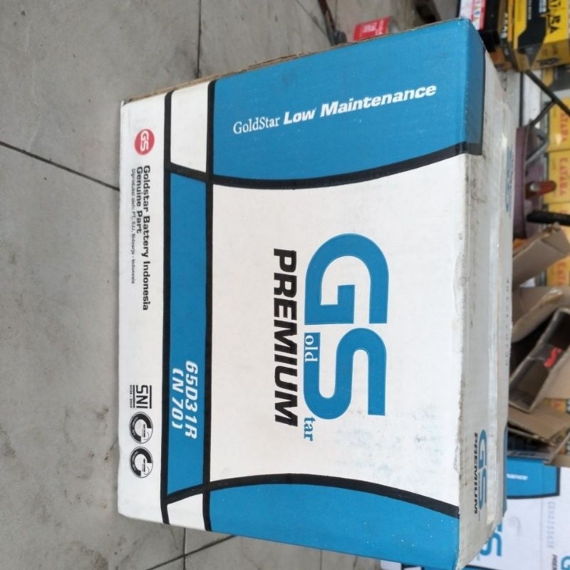 AKI MOBIL BARU MERK GS TYPE N70 12V 70AH ACCU BASAH