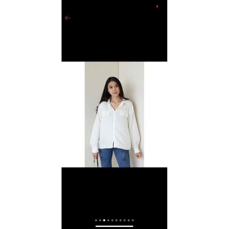 preloved Severli Kimi Shirt Oversized Kemeja Lengan Panjang