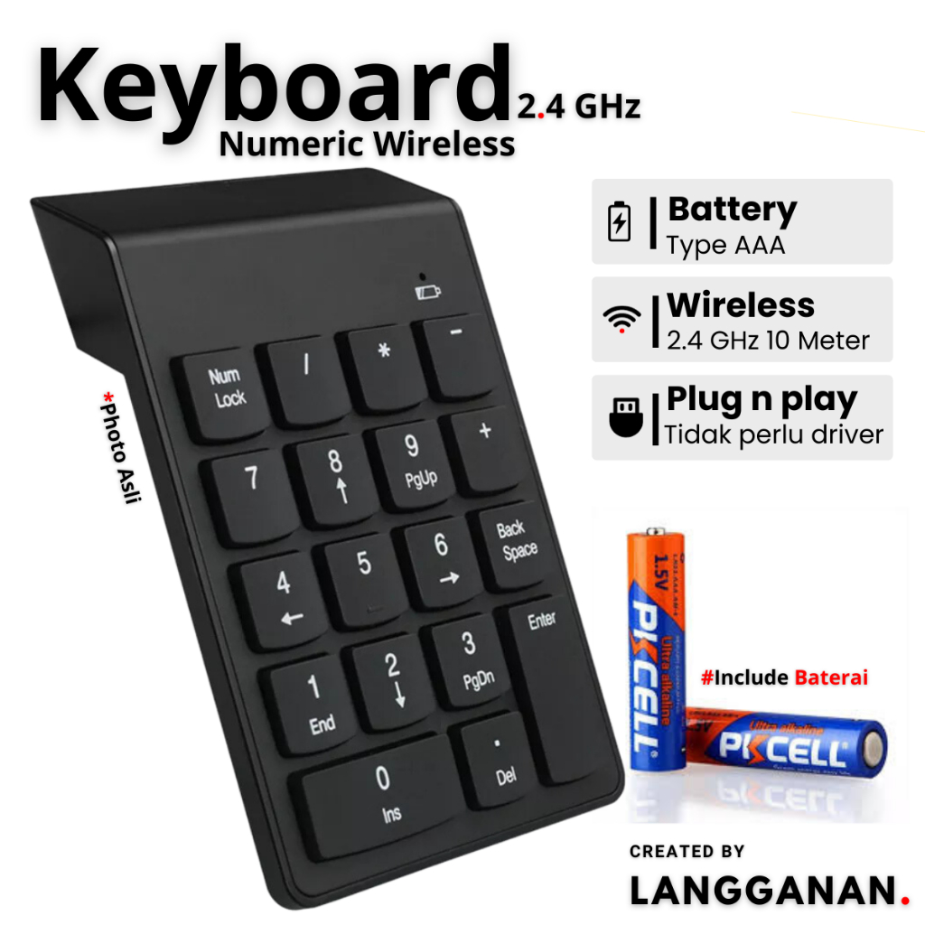 Keyboard Numeric Wireless 2.5GHz 10 Meter Keypad Numpad Numeric i120