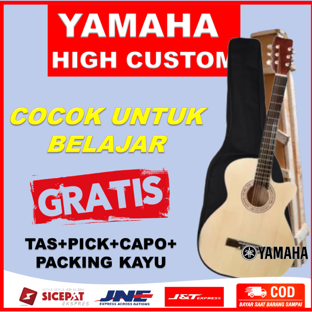 Gitar Akustik Yamaha FG225 &amp; FG310 Senar String Cutway Cocok Untuk Pemula