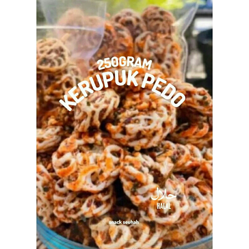 

kerupuk pedo pedas extra daun jeruk 250 gram