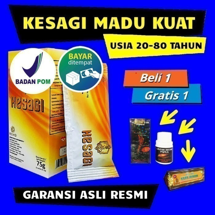 

COD KESAGI Atau KASOGI KASAGI KASEGI KESOGI KOSAGI KEMASAN NAMA BARU 100% Asli MADU KUAT PRIA TAHAN LAMA