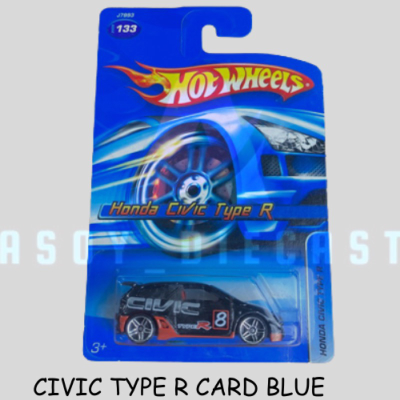 Koleksi Mobil Hotwheels CIVIC TYPE R CARD BLUE 100%Original Termurah Berkualitas