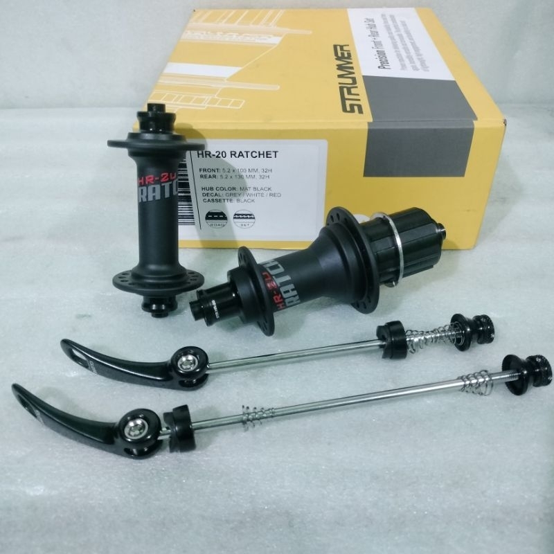 Hub Freehub Strummer HR20 RATCHET 32 hole Rims Brake Sepeda Roadbike