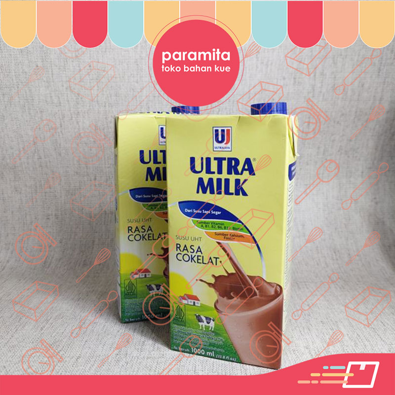 

Ultra Milk Susu UHT Fullcream / Cokelat 1 liter