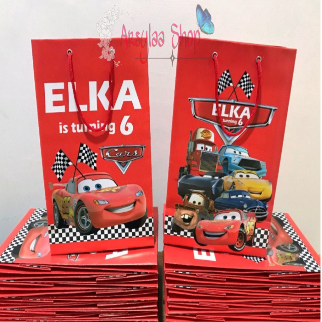 

Paper Bag Ulang Tahun Karakter Cowok / Tas Kertas Bingkisan Snack Ultah BELI 1 GRATIS 1