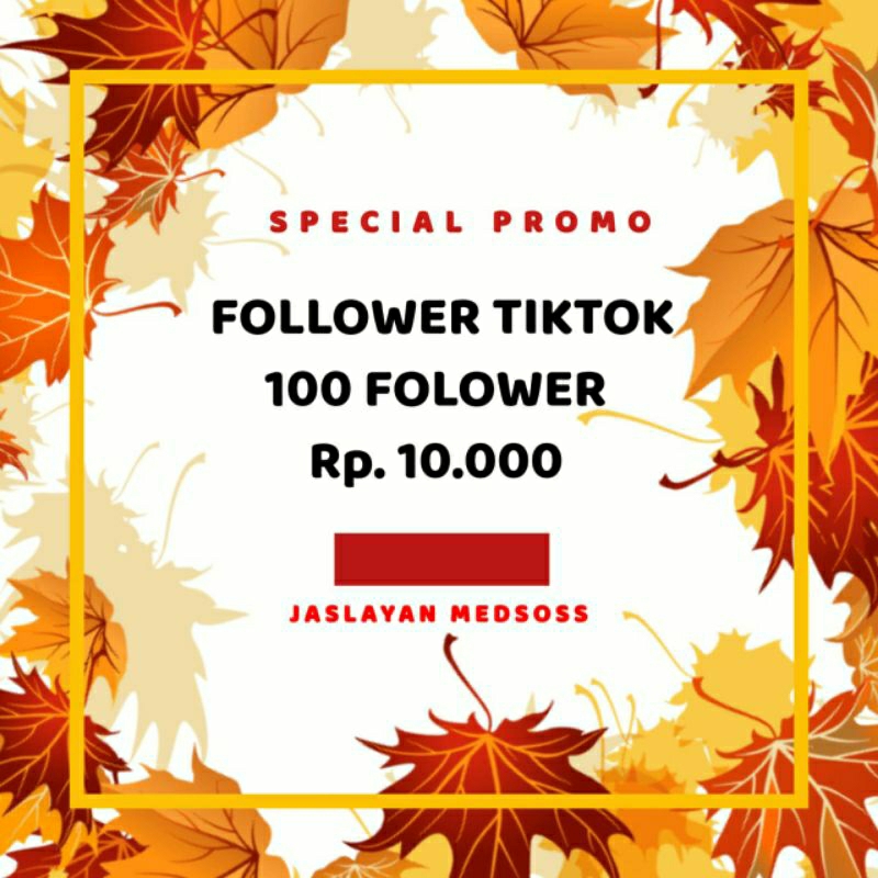 tektok followers 100rp10.000