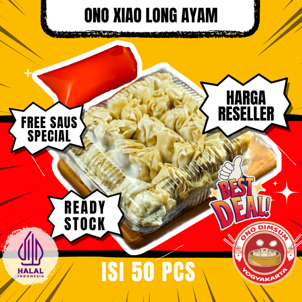 ONO XIAO LONG AYAM | ONO DIMSUM | DIMSUM HALAL | DIMSUM LUMPIA AYAM ISI 50 DIMSUM FROZEN | FROZEN DI