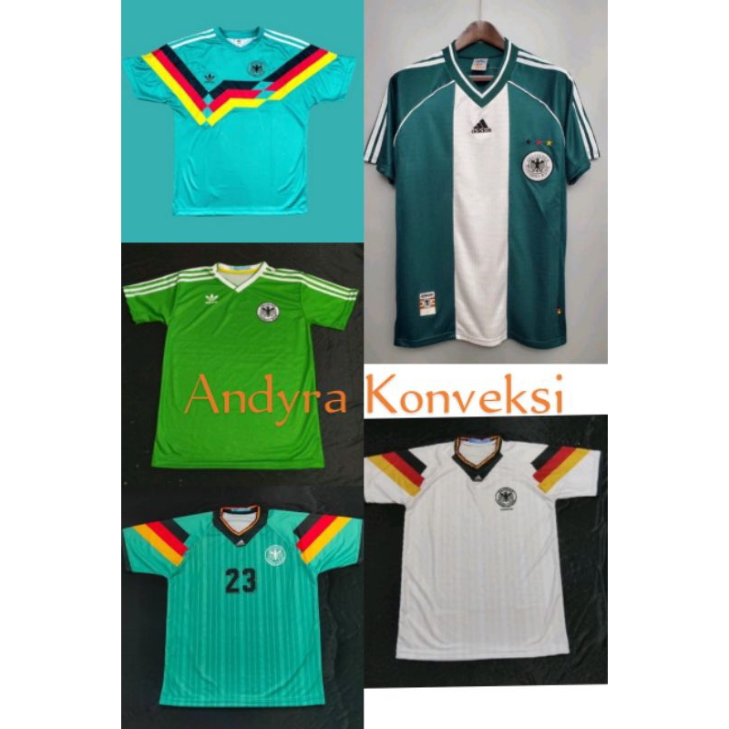 Retro Jersey Jerman / Germany 1990an - FULL PRINTING - FREE NAME SET BEBAS