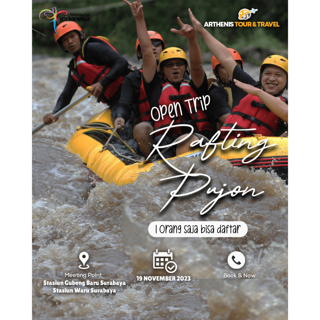 OPEN TRIP RAFTING PUJON START SURABAYA 19 NOVEMBER 2023