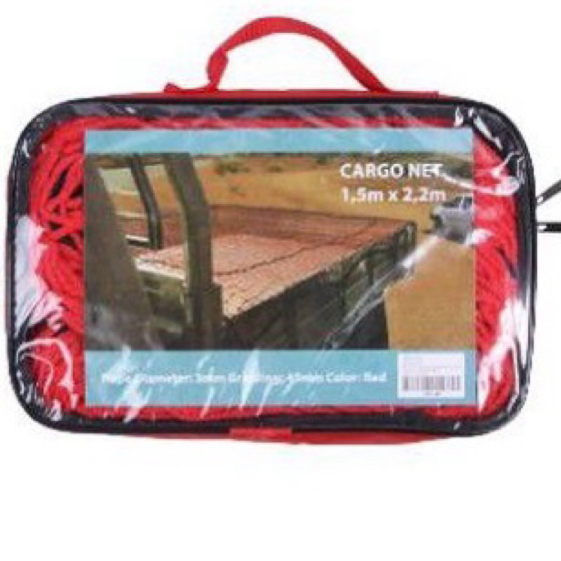 HCS - Jaring Pelindung Bak Mobil 2X3 Mtr - Merah