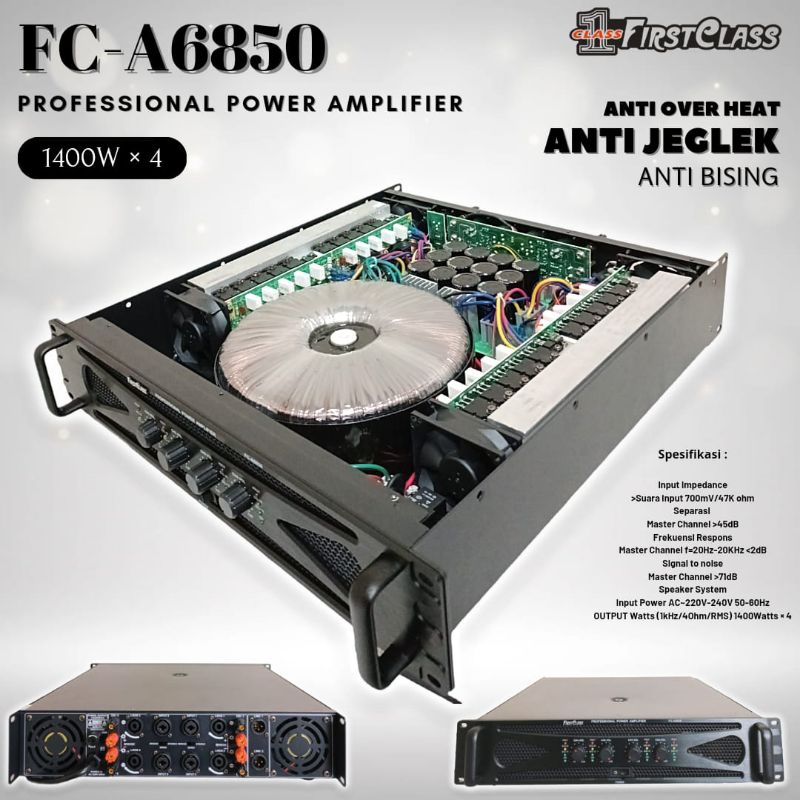 POWER AMPLIFIER FIRSTCLASS FC A6850 / FCA6850 / FC-A6850 ORIGINAL 1400WATT X 4