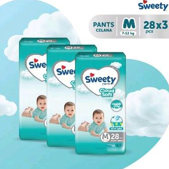 SWEETY SILVER PANTS M84 (3balx28Pcs) / L78 (3balx26Pcs) / XL72 (3balx24Pcs) / XXL66 (3balx22Pcs) Spe
