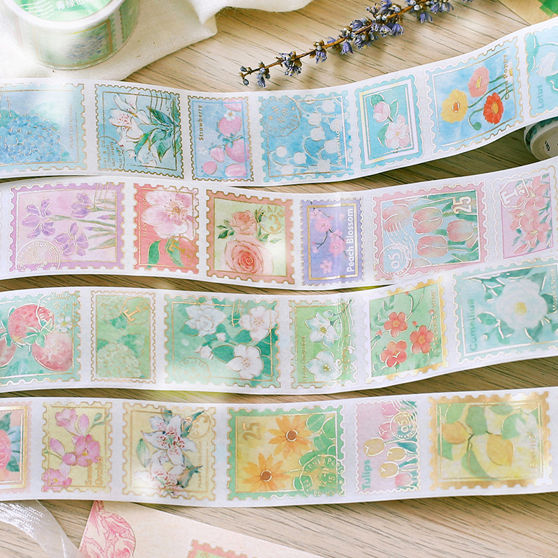 

PINKABULOUS Masking Tape Retro Flower Stamp 3cm - Selotip Unik - Masking Tape