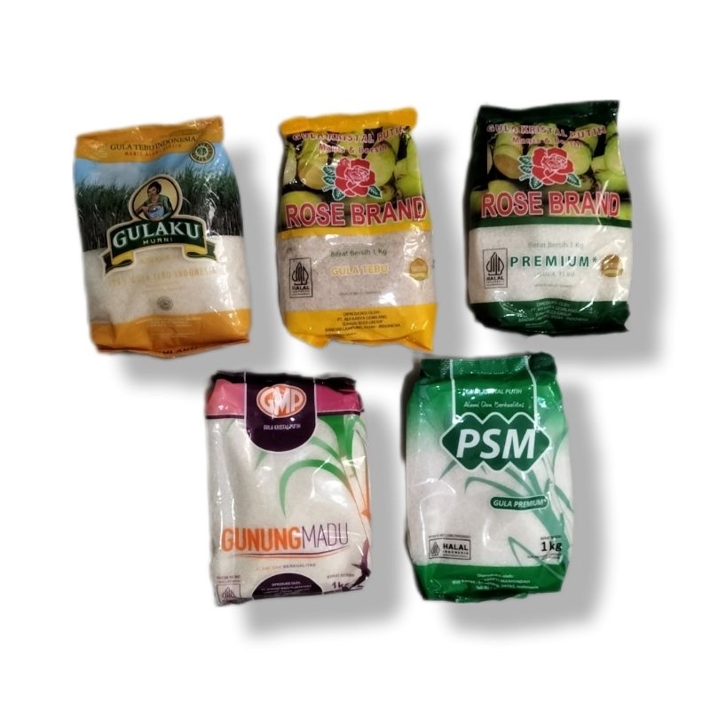 

Gula Pasir kemasan 1 kg, random
