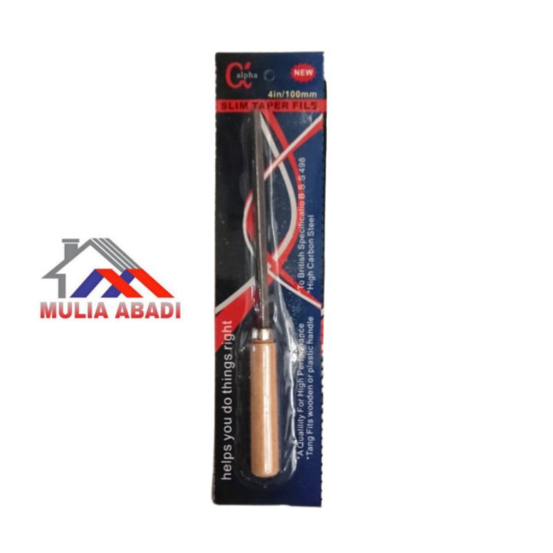 Kikir Gagang Kayu 4" Abus / Kikir Gergaji Gagang Kayu