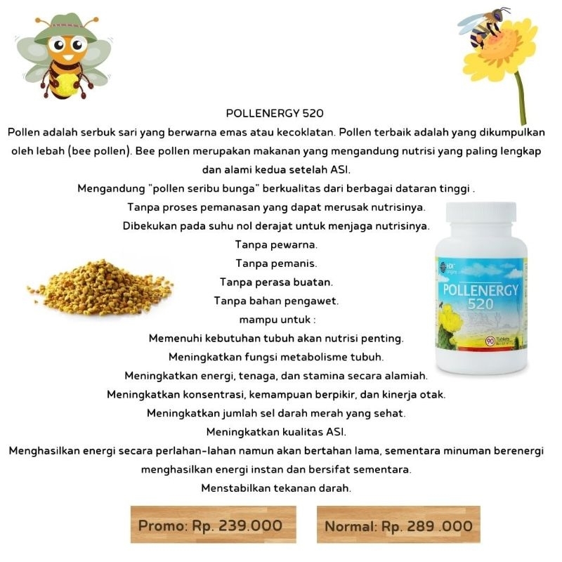 Pollenergy 520 madu