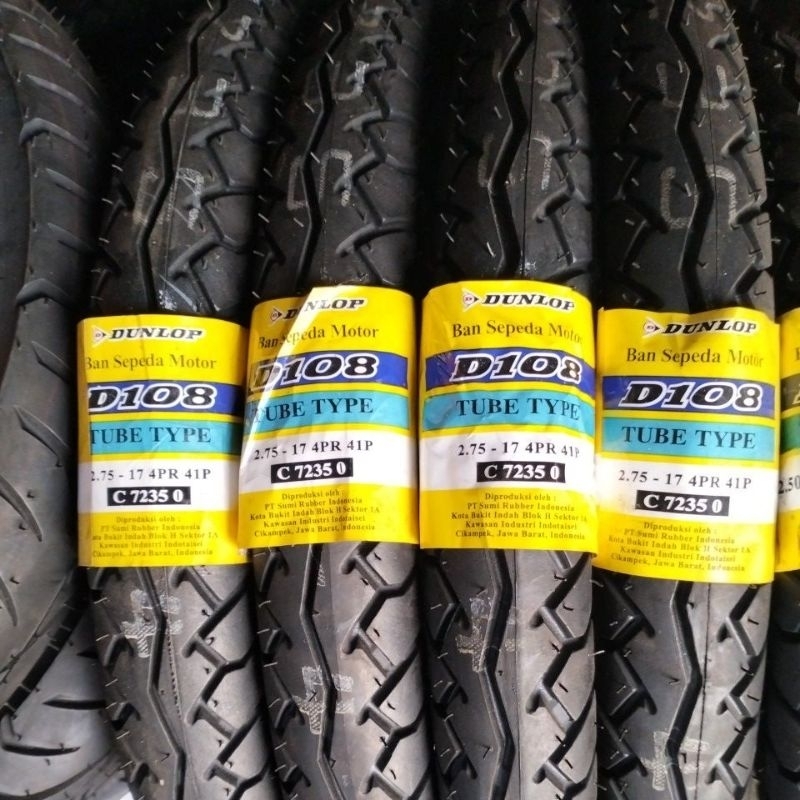 Ban luar Dunlop D108 ukuran 275 17