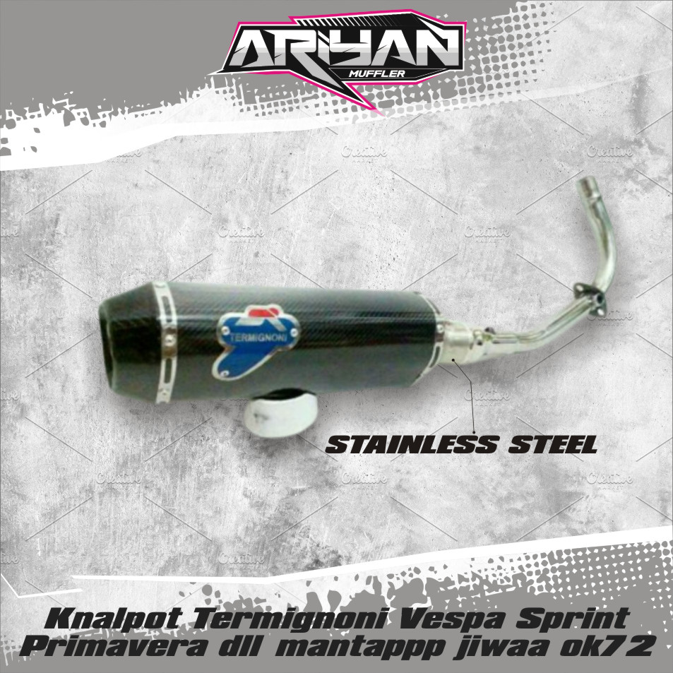 Knalpot Termignoni Vespa Sprint Primavera dll mantappp jiwaa ok72
