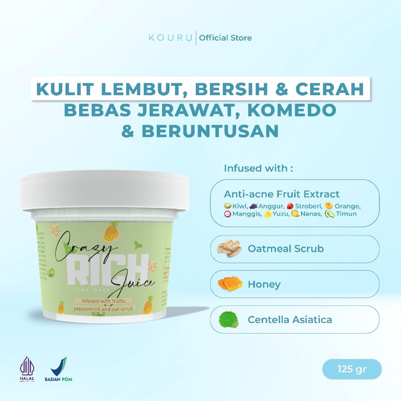 KOURU Crazy Rich Juice Clay Mask/KOURU clay mask 125gr