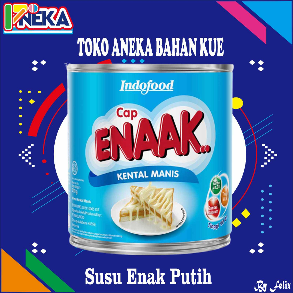 

Susu Kental Manis Putih Indofood Cap Enak 1pcs