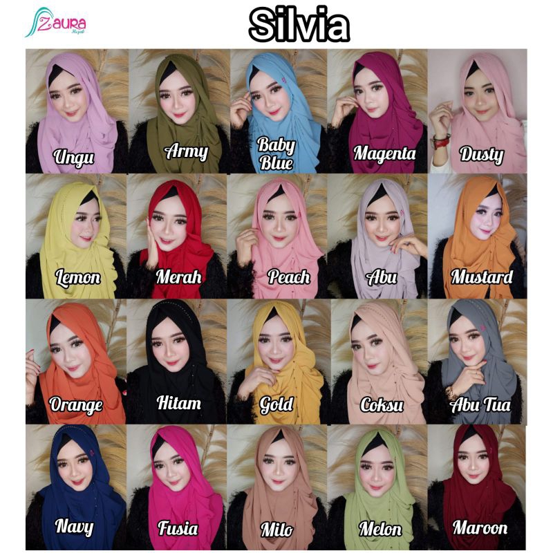 Zaura hijab Pasmina instan Silvia