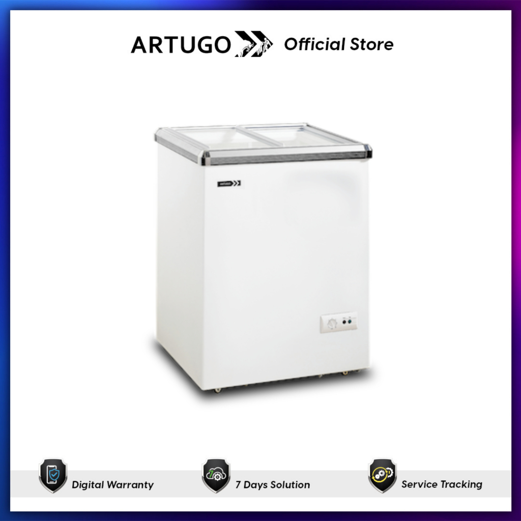 Artugo Sliding Flat Glass Freezer 100 Liter SH 100 A