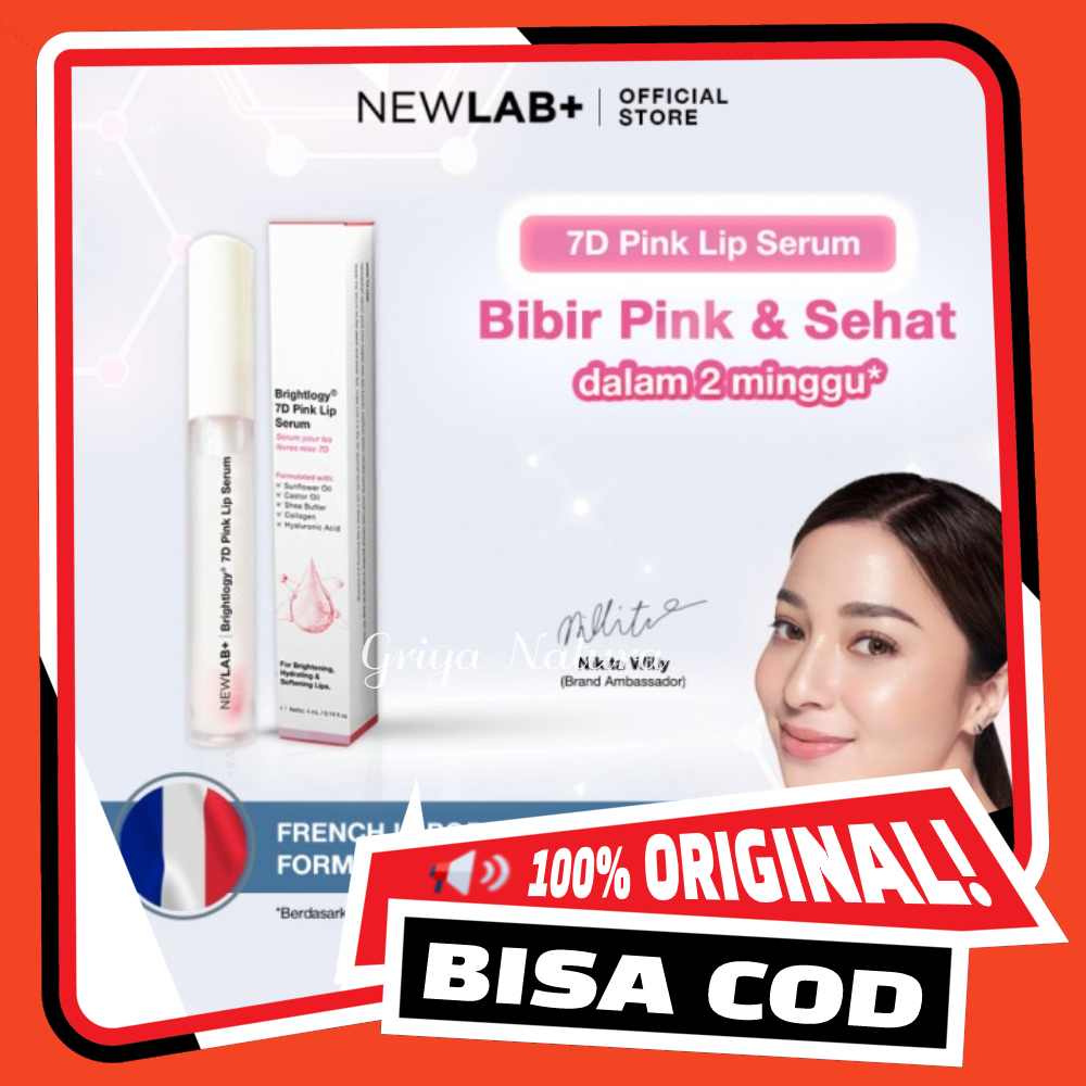 NEWLAB 7D Pink Lip Serum I Lipgloss Bening Lip Balm I Serum Bibir Pink Alami ORIGINAL BPOM