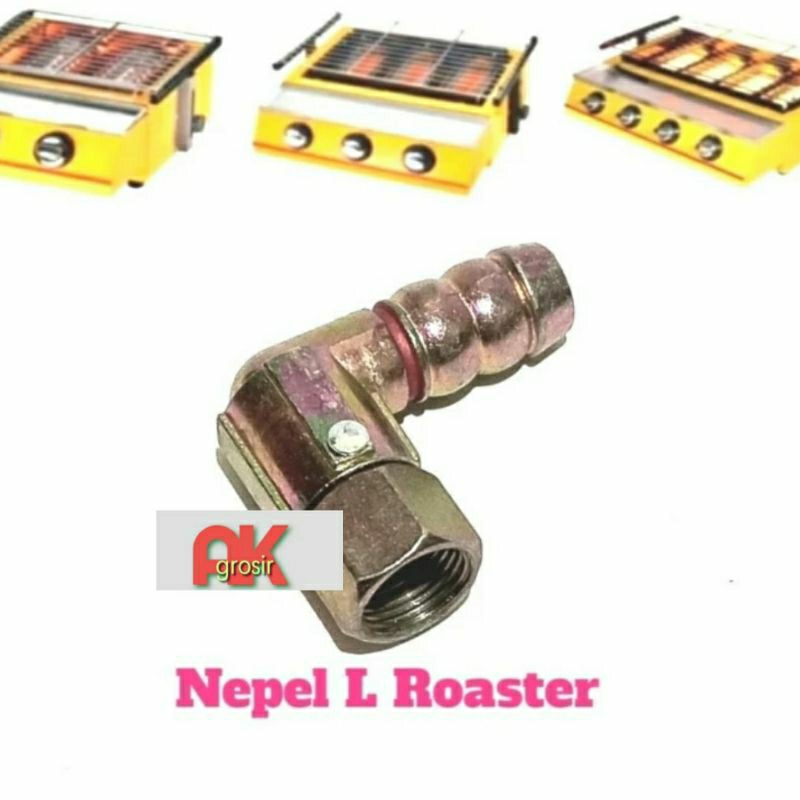 Nepel L Roaster Drat Dalam Sambungan Selang Kompor gas Panggangan sosis