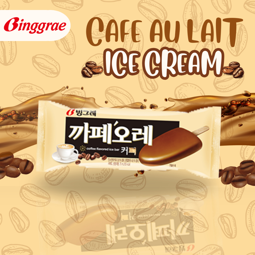 

Binggrae Cafe Au Lait Ice Cream Es Krim Import Stick Dengan Rasa Kopi 1 Pcs