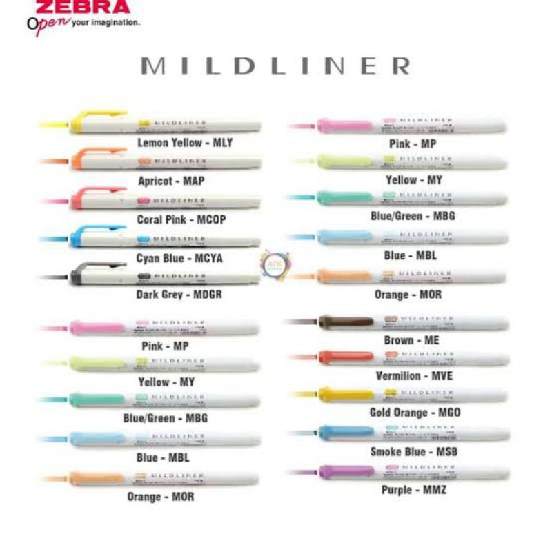 

ZEBRA MILDLINER DUAL TIP HIGHLIGHTER PENANDA PEWARNA