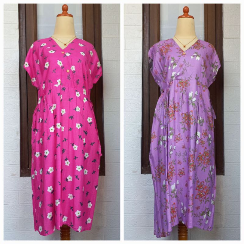 Daster kimono Jumbo/ Daster Rayon kerah kimono LD 120