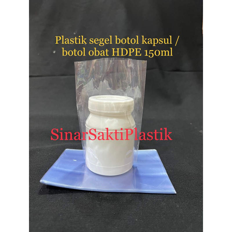 Plastik segel botol kapsul botol obat botol lem 150ml (1pack isi 50pcs)