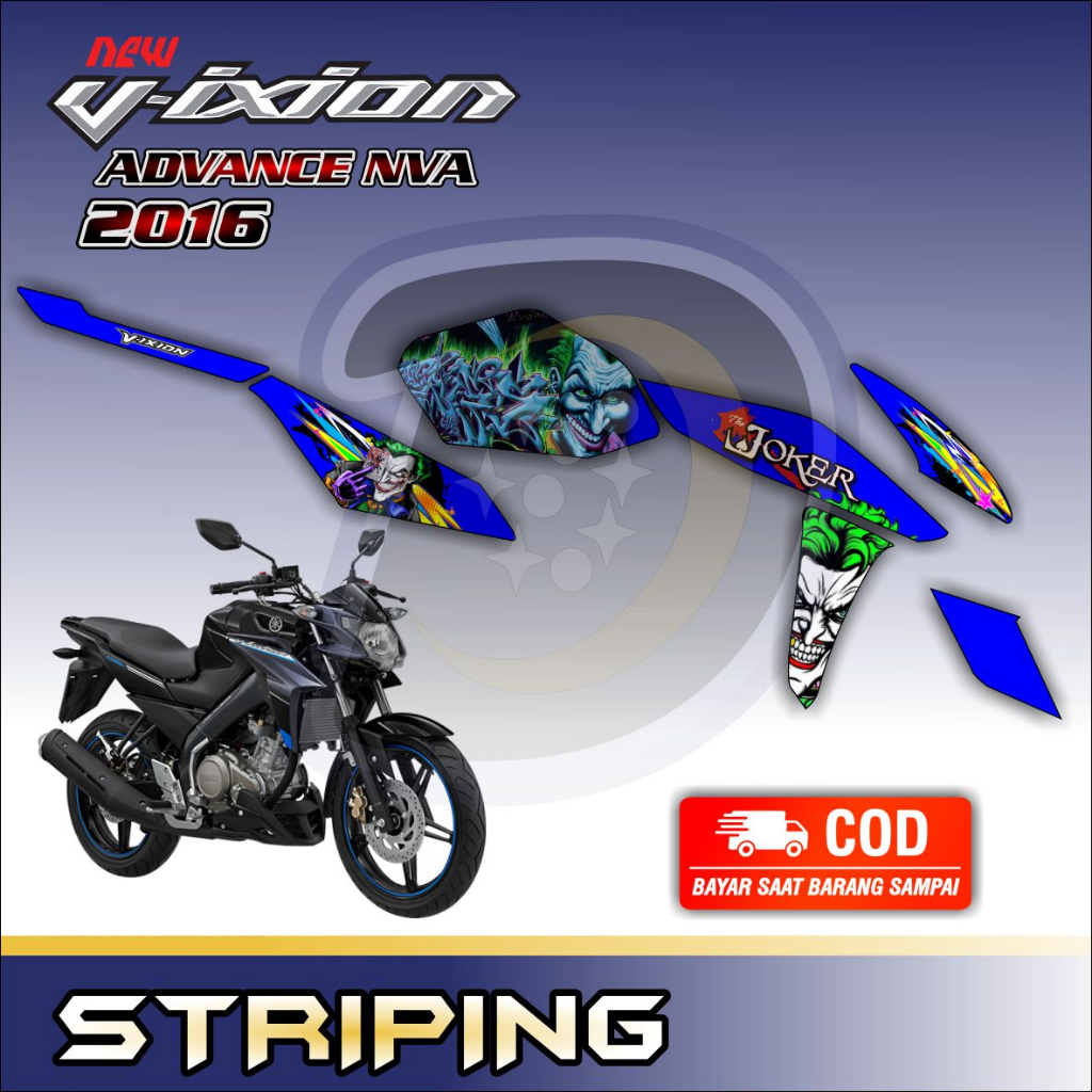 Striping Lis Vixion Advance 2016 Stiker Yamaha Vixion Nva Stiker Variasi Vixion Nva Joker