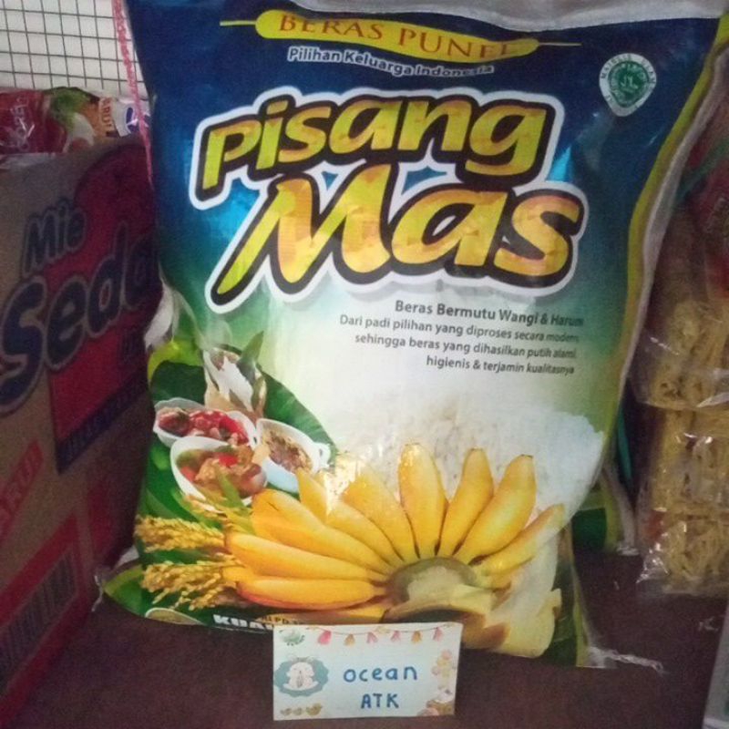 

Beras 5kg Pisang Mas atau Melati