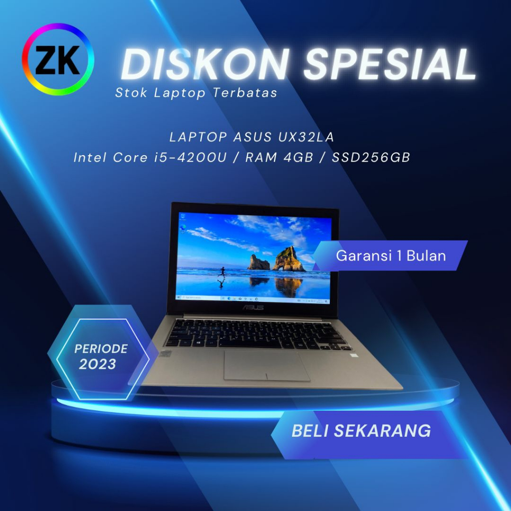 Promo laptop asus core i5 ram 8 support ssd 256 gb