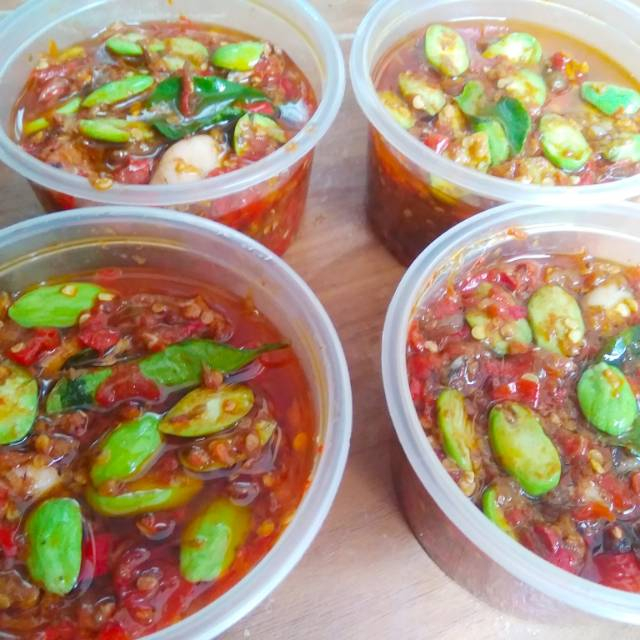 SAMBEL PETE / SAMBAL PETAI  200 GRAM KEMASAN BOTOL , SAMBALL PEDAS DENGAN BUMBU PILIHAN